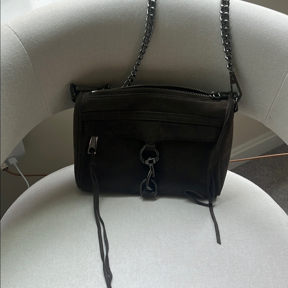 PRICE DROP ⬇️  Stylish Brown/Grey Rebecca Minkoff Suede Crossbody